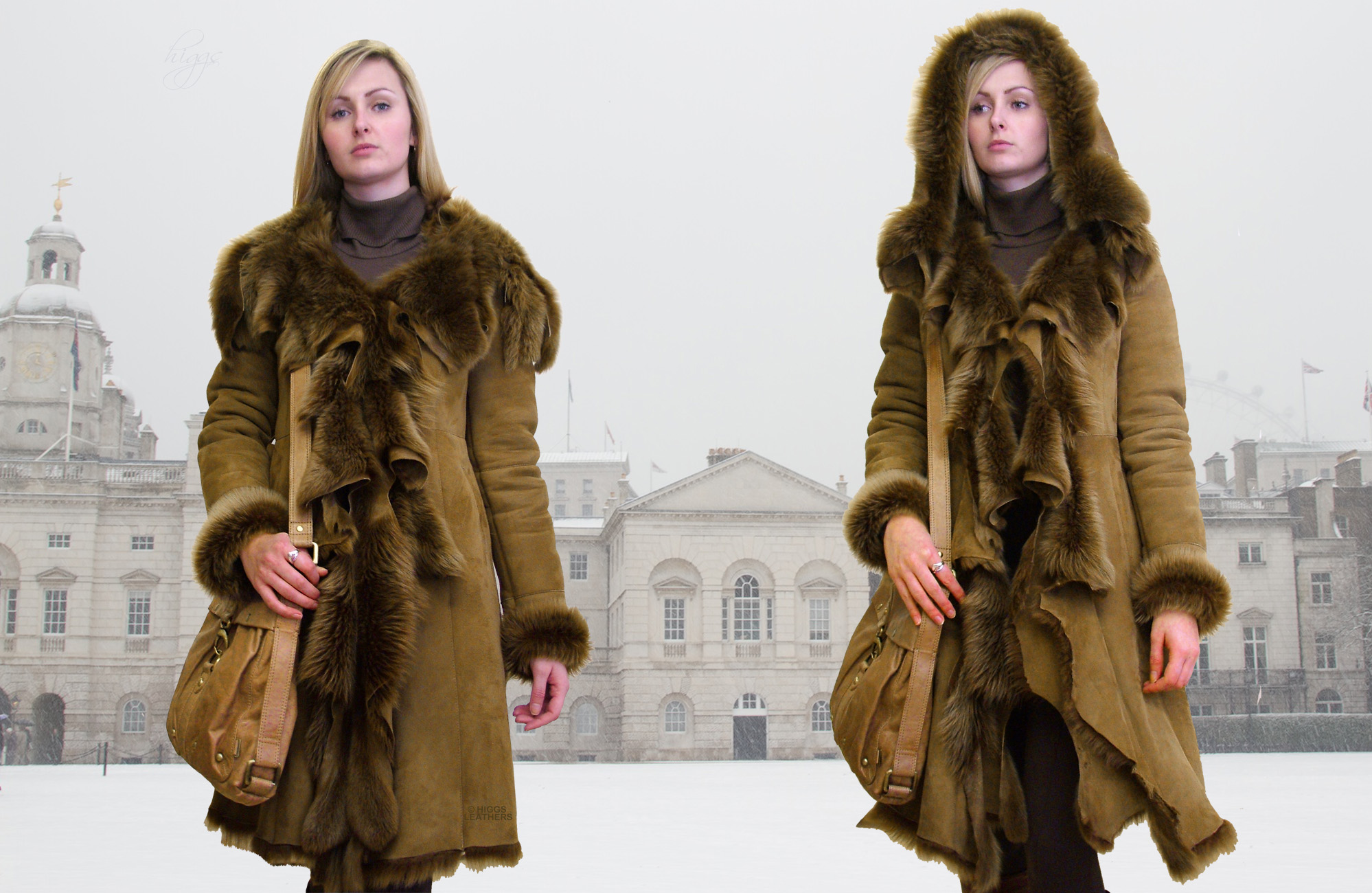 Higgs Leathers | Buy Anita (ladies Designer style hooded Toscana ...